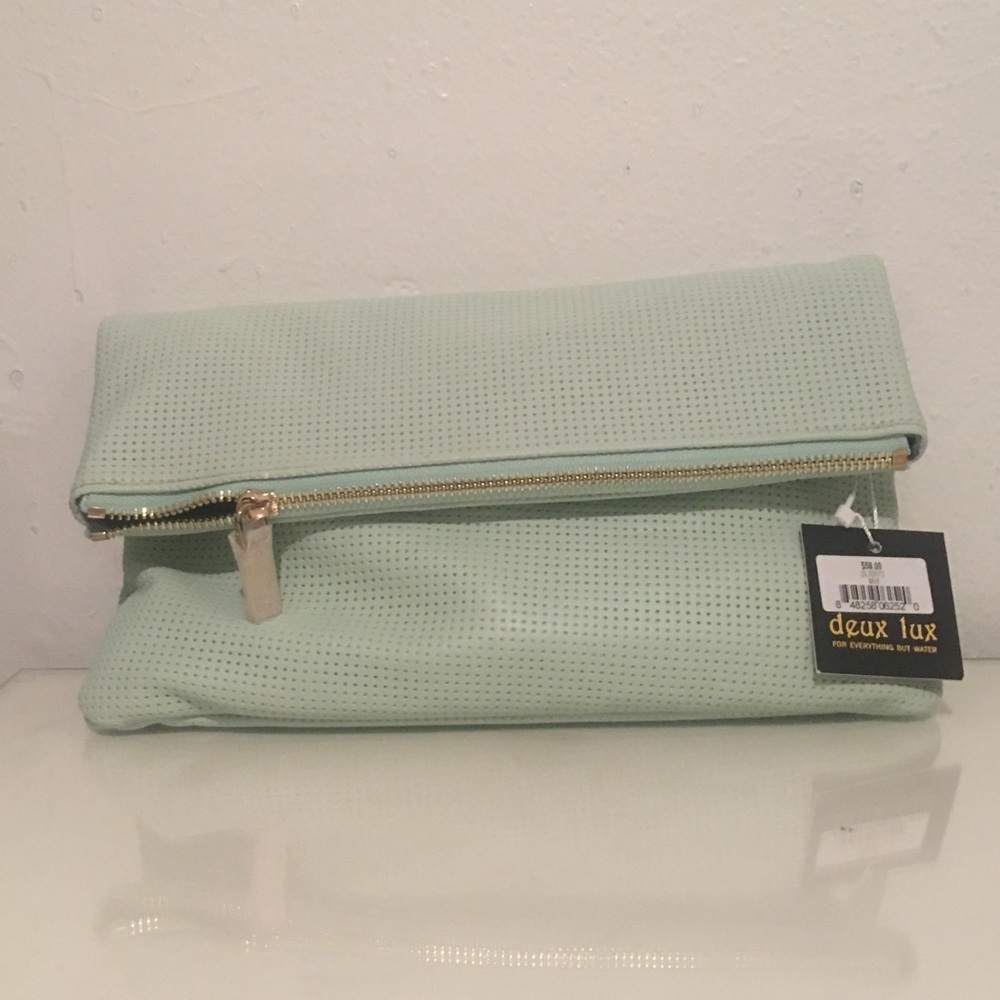 Deux lux mint green clutch/crossbody